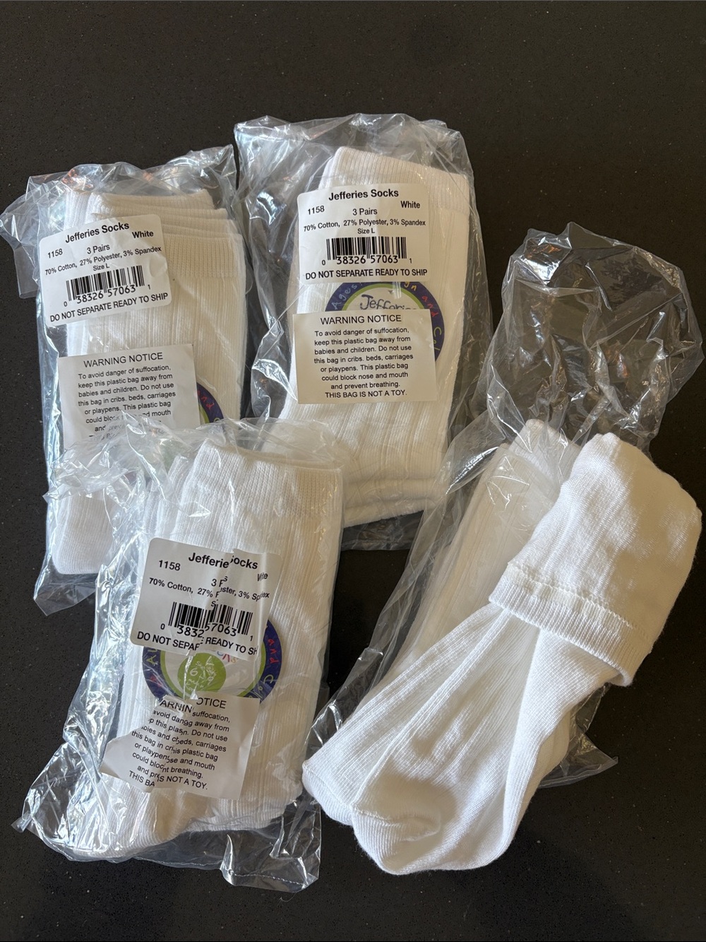 Jeffries Socks - 4 Packs